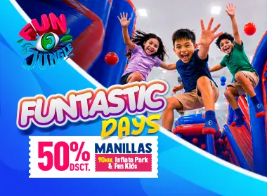 Inflata Park (90 min) – Mallplaza NQS. *Válido de lunes a domingo.